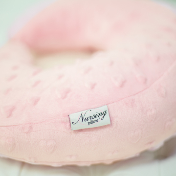 Pink Hearts Minky Nursing Pillow