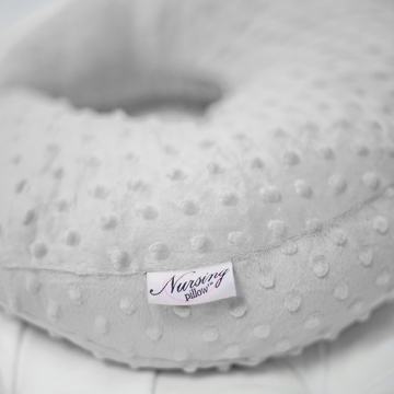 Gray Minky Nursing Pillow